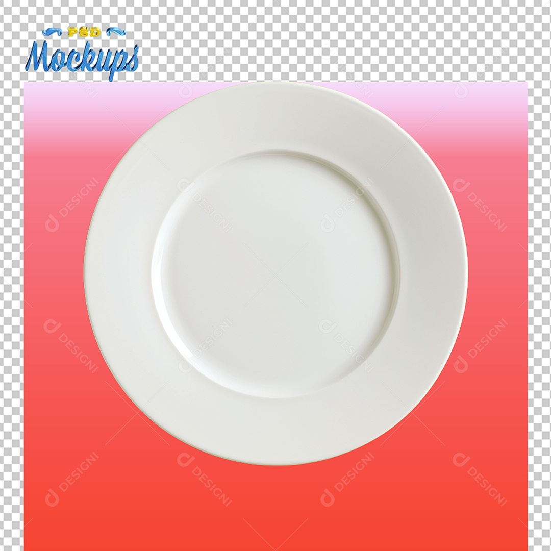 Mockup de Prato Branco PSD Editável