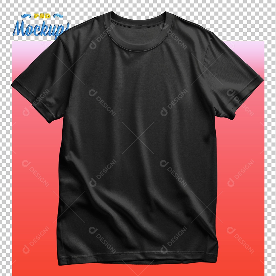 Mockup de Camisa Preta PSD Editável