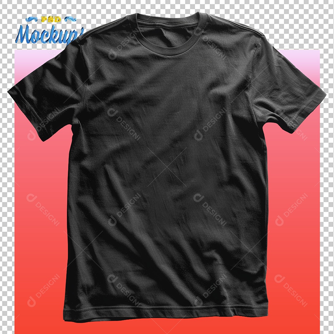 Mockup de Camisa Preta PSD Editável