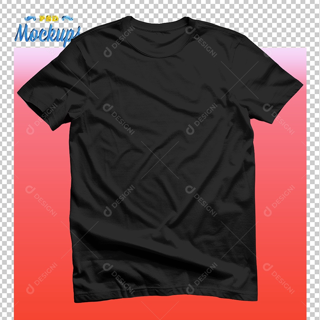 Mockup de Camisa Preta PSD Editável