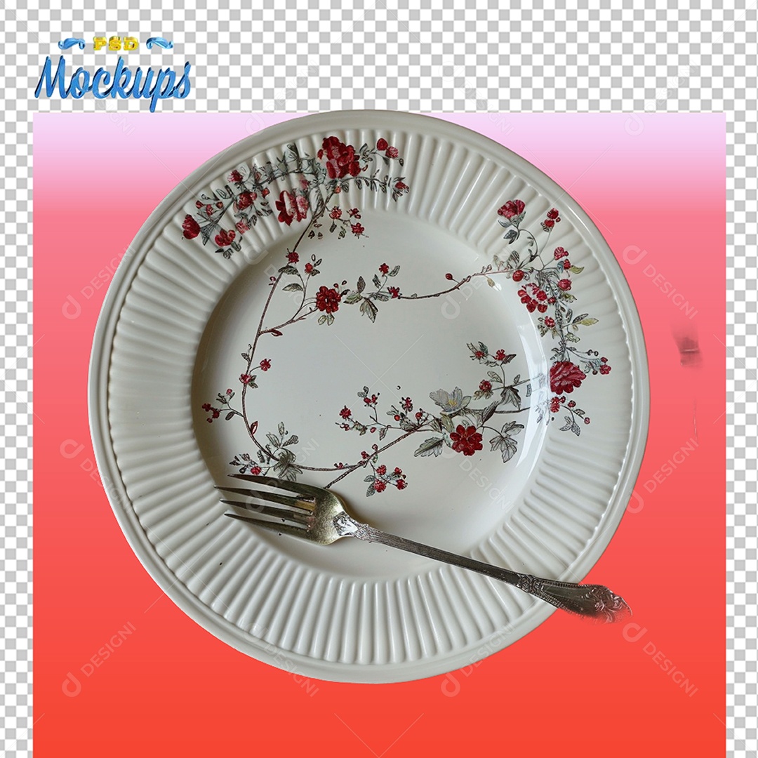 Mockup de Prato Branco PSD Editável