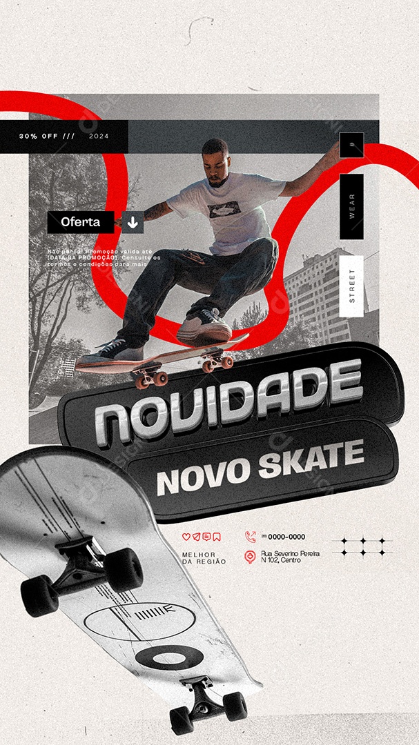 Story Novidade Novo Skate Social Media PSD Editável