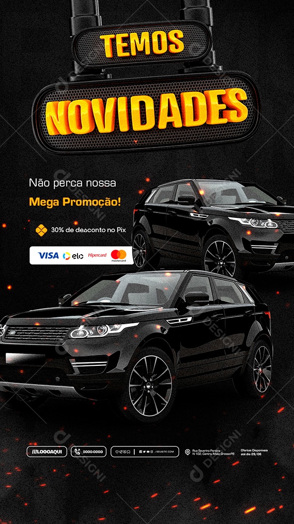 Story Temos Novidades Concessionária Social Media PSD Editável