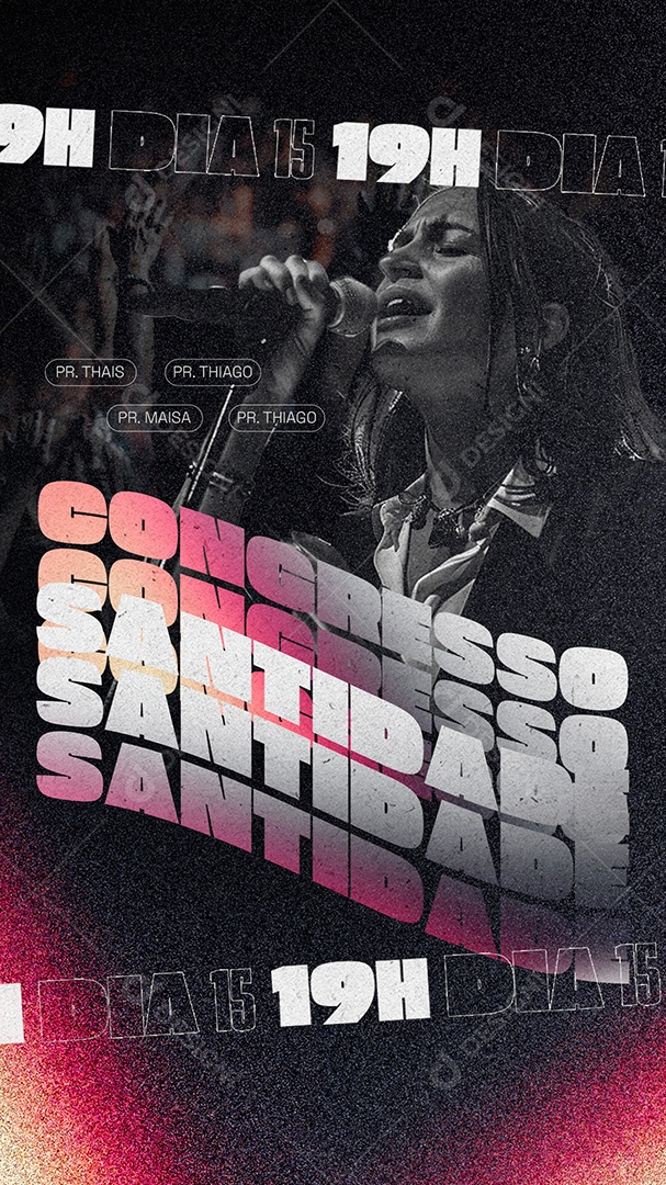 Story Flyer Gospel Congresso Social Media PSD Editável