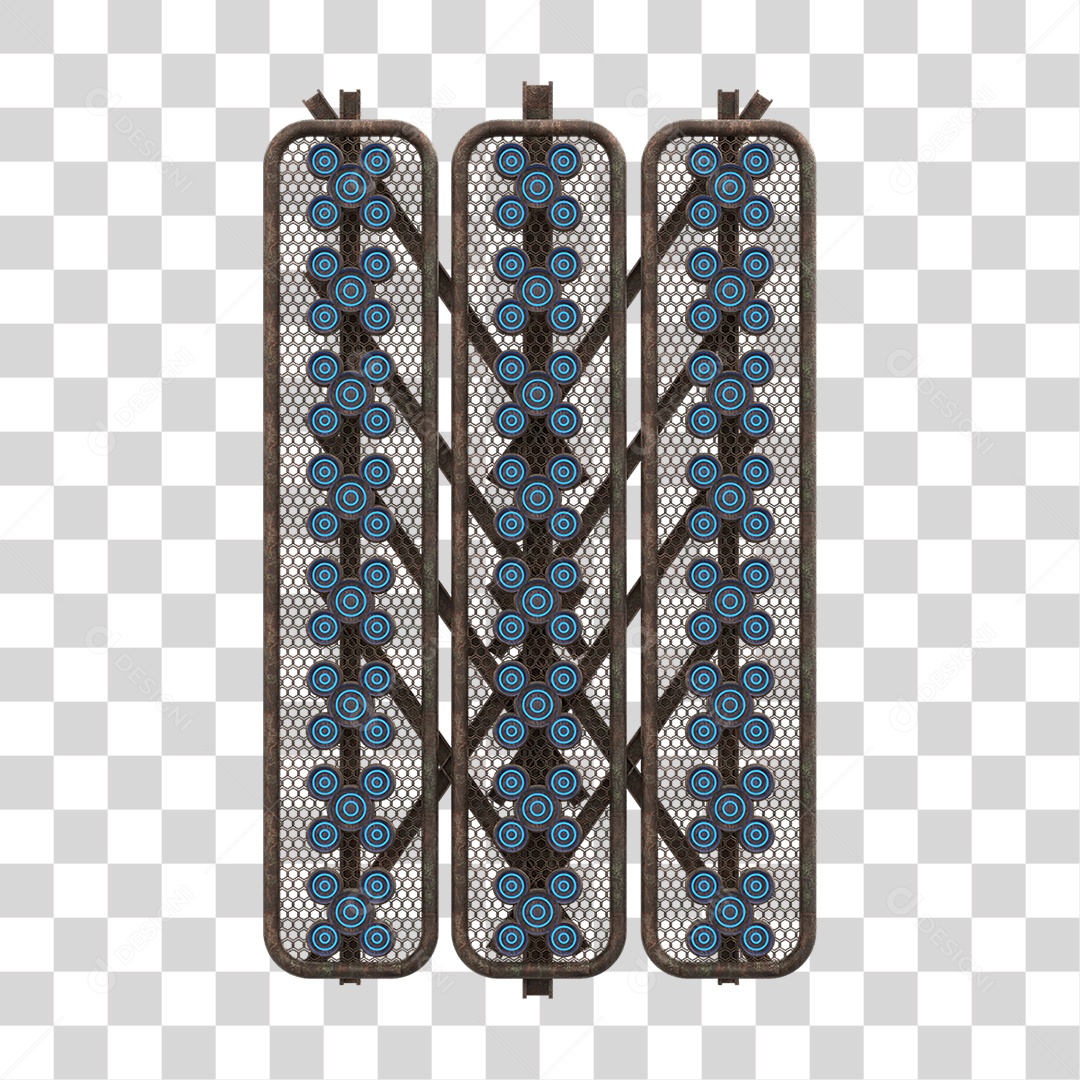 Kit Painel de Metal PNG Transparente