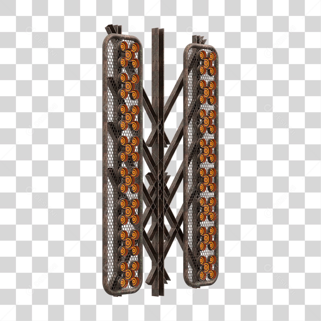 Kit Painel de Metal PNG Transparente