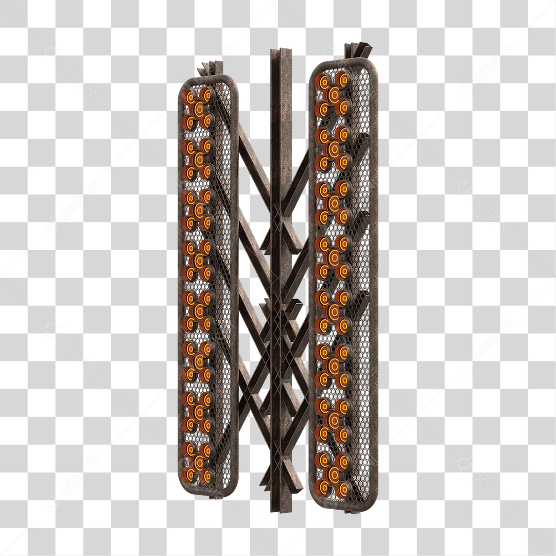 Kit Painel de Metal PNG Transparente