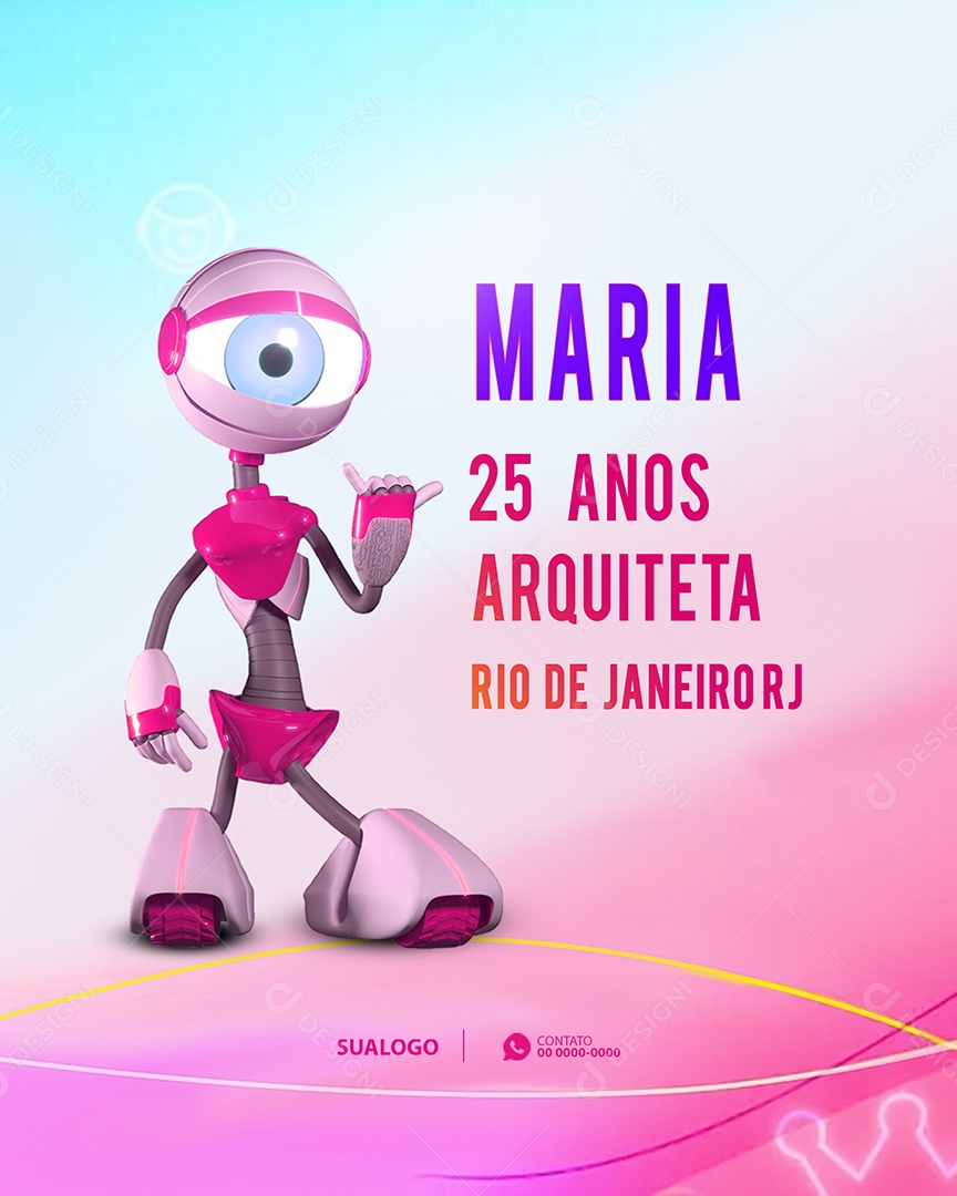 BBB Maria Arquiteta Post Social Media PSD Editável