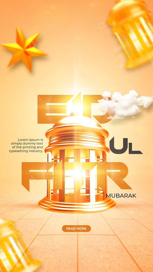 Social Media Story Eid Ul Fitr PSD Editável