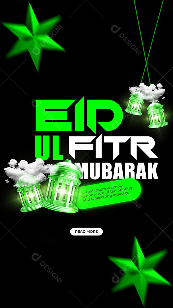 Social Media Story Eid Ul Fitr PSD Editável