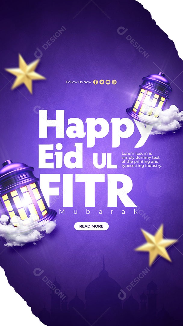 Social Media Story Eid Ul Fitr PSD Editável