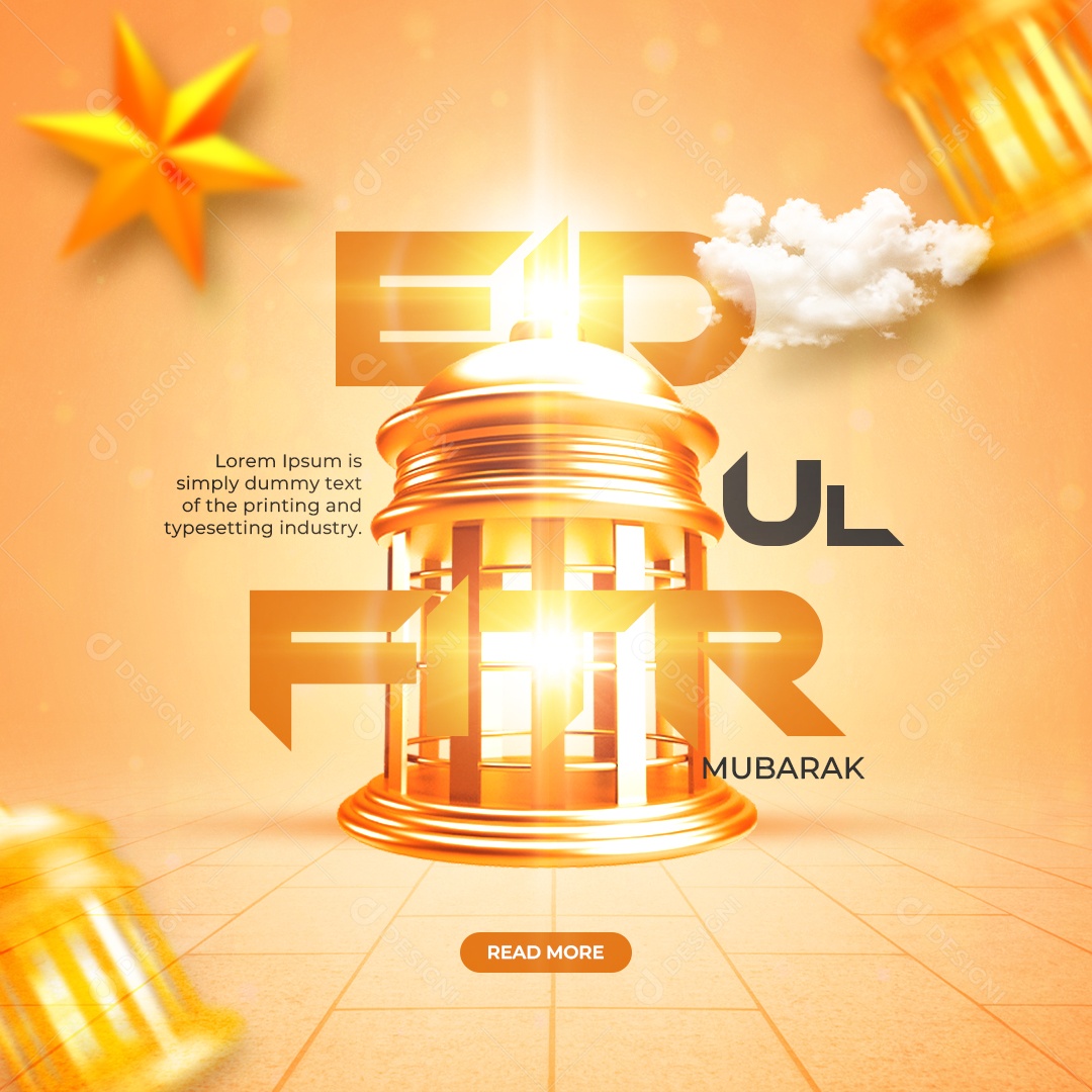 Social Media Feed Eid Ul Fitr PSD Editável