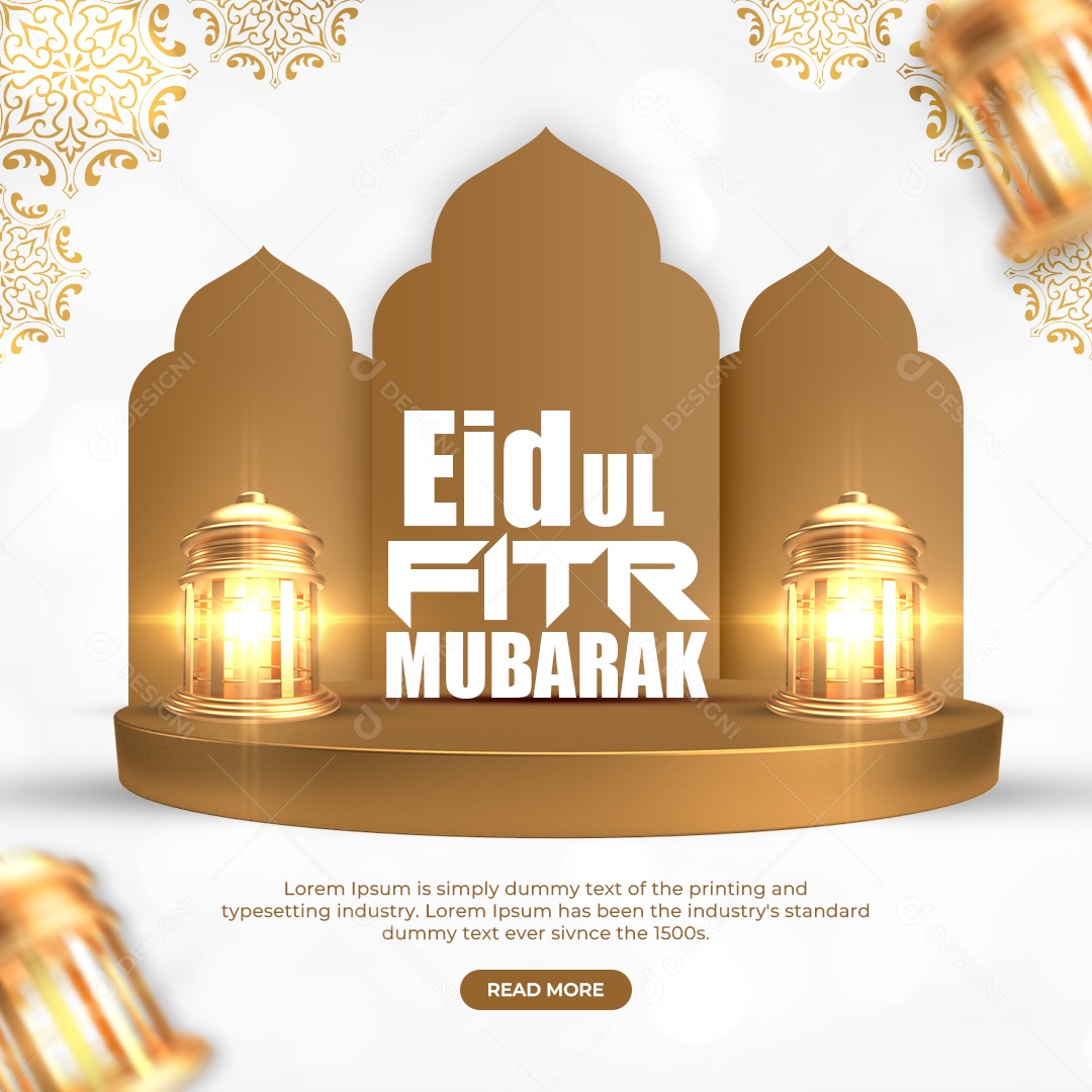 Social Media Feed Eid Ul Fitr PSD Editável