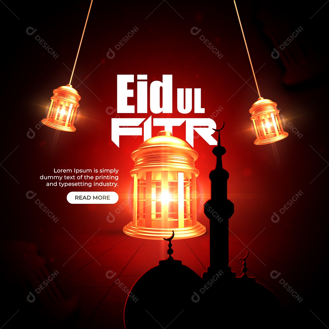 Social Media Feed Eid Ul Fitr PSD Editável