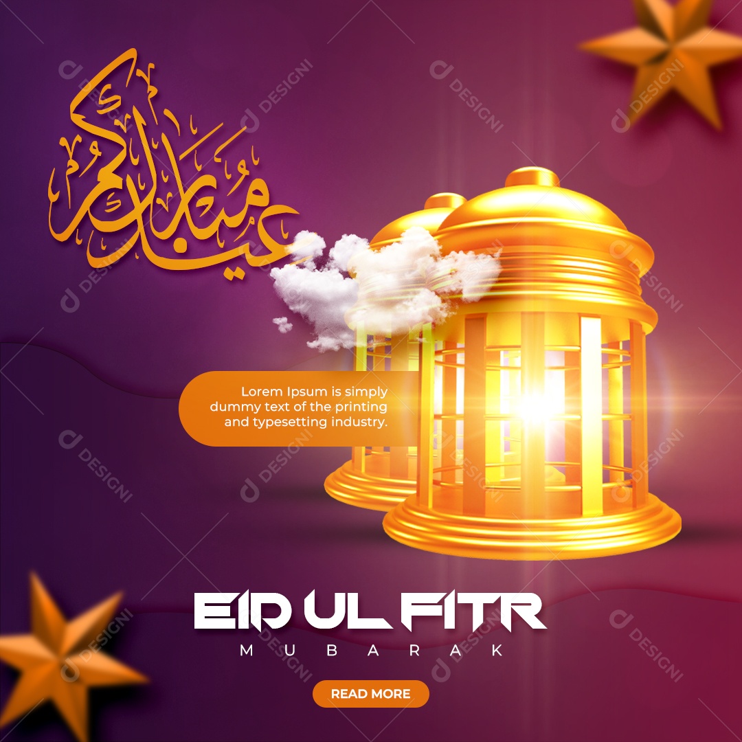 Social Media Feed Eid Ul Fitr PSD Editável