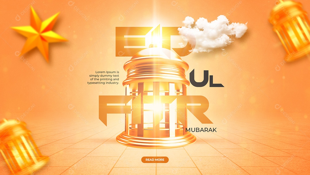 Social Media Banner Eid Ul Fitr PSD Editável