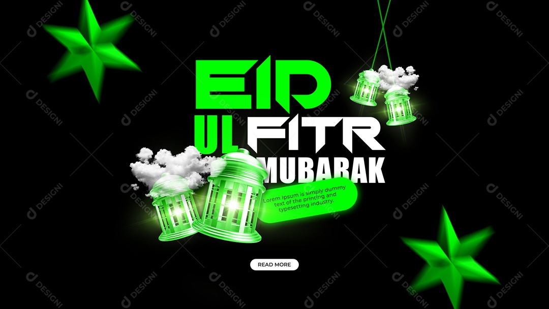 Social Media Banner Eid Ul Fitr PSD Editável