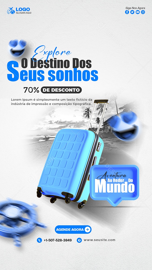 Promoção Especial de Viagem PSD Editável