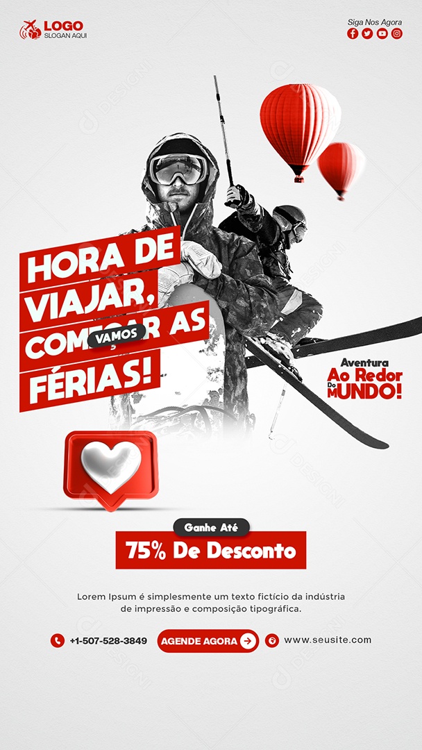 Promoção Especial de Férias PSD Editável