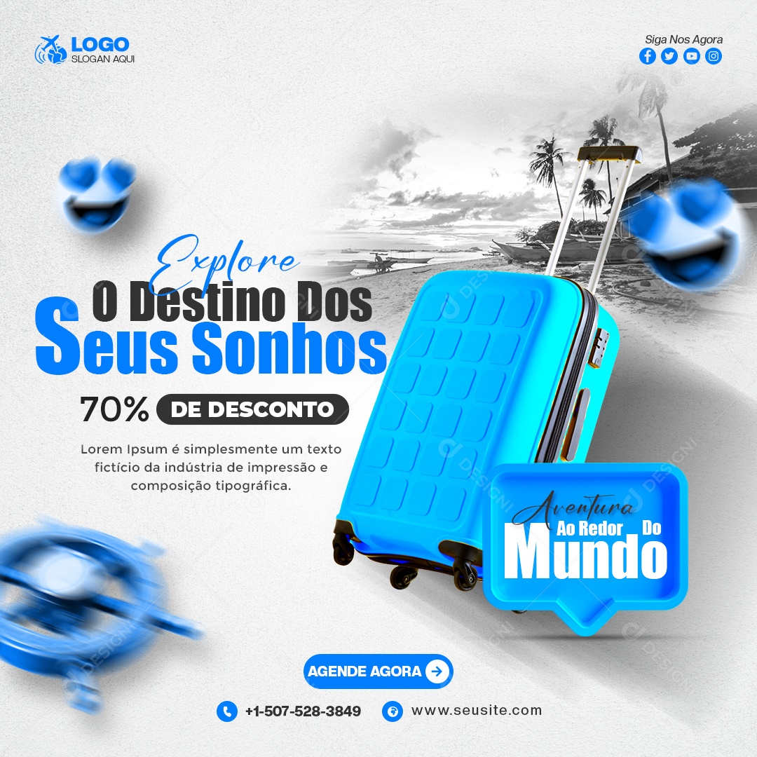 Promoção Especial de Férias PSD Editável