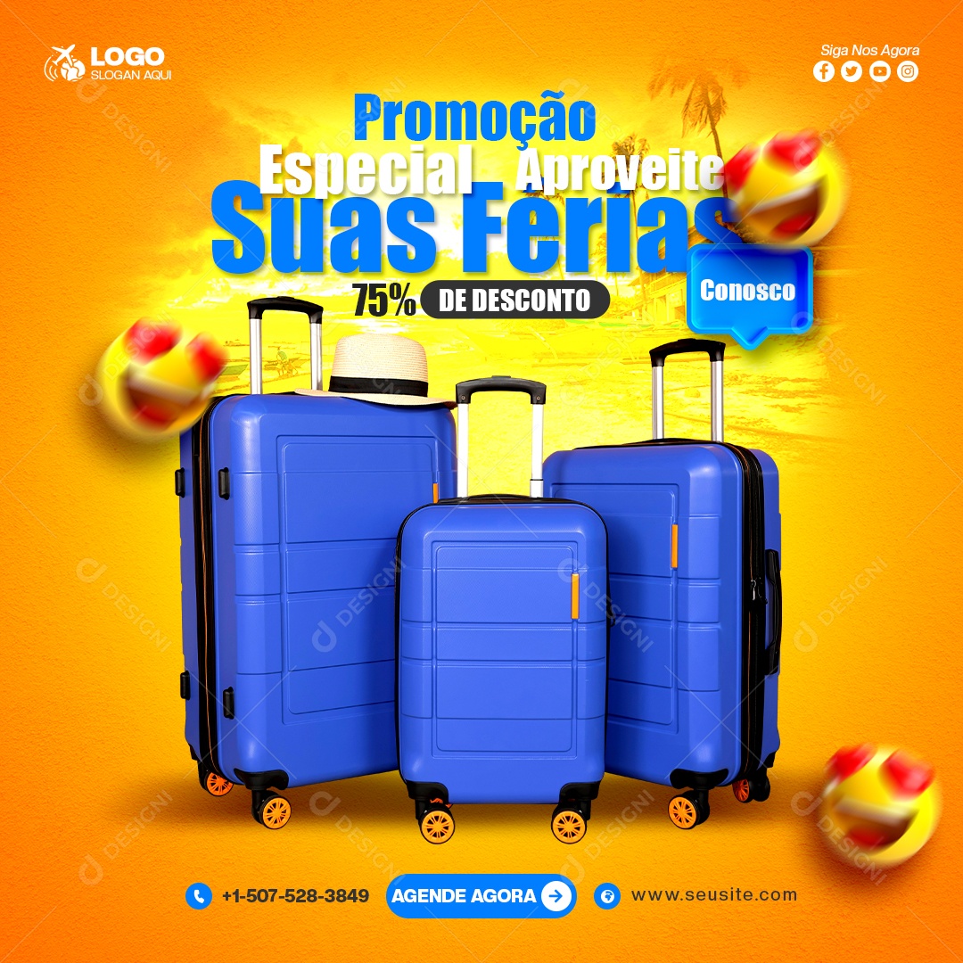 Promoção Especial Aproveite Suas Férias PSD Editável
