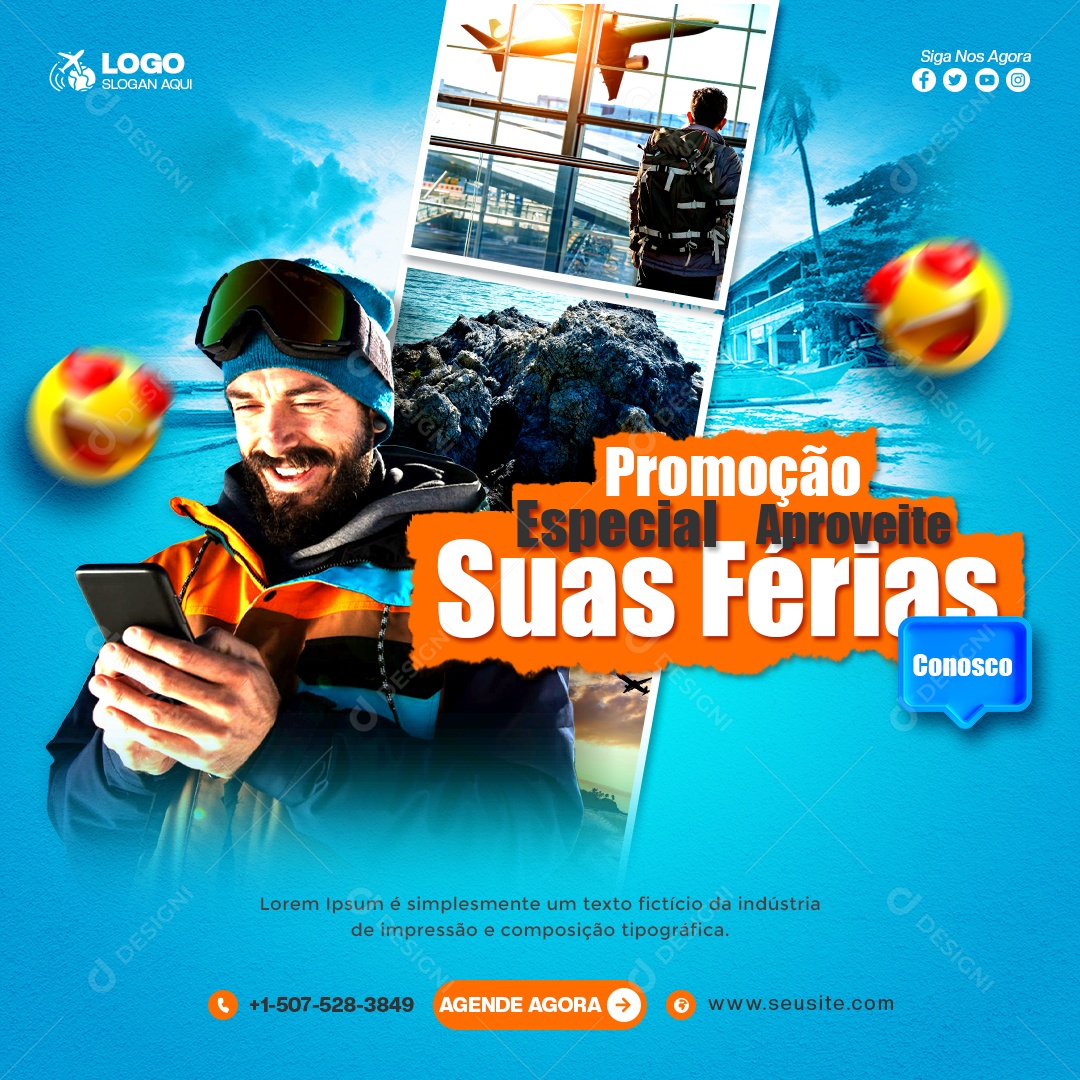 Promoção Especial Aproveite Suas Férias PSD Editável