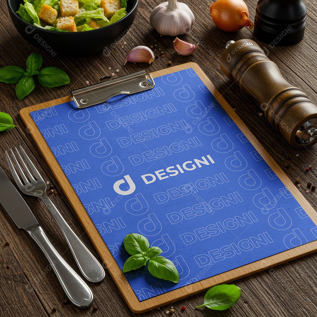 Mockup Cardápio De Restaurante PSD Editável