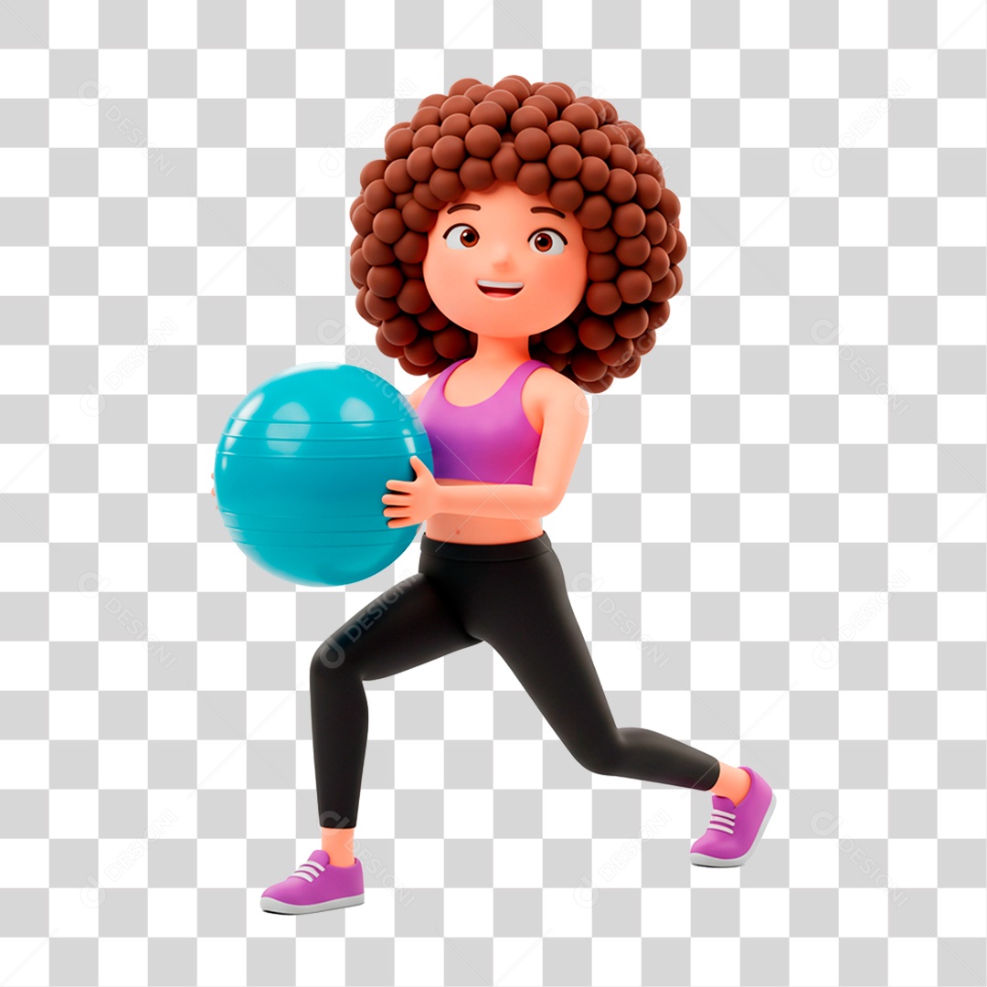 Mulher Treinando PNG Transparente