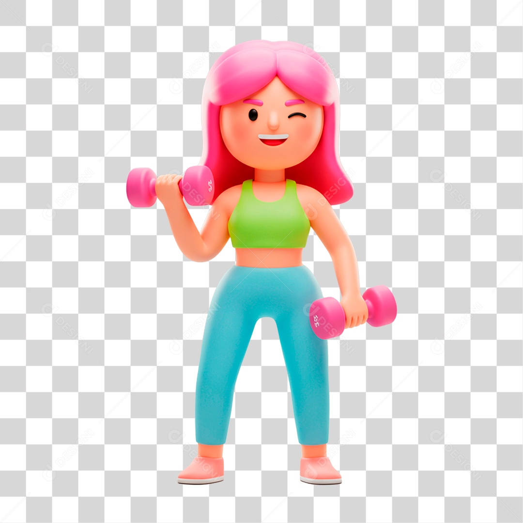 Mulher Treinando PNG Transparente