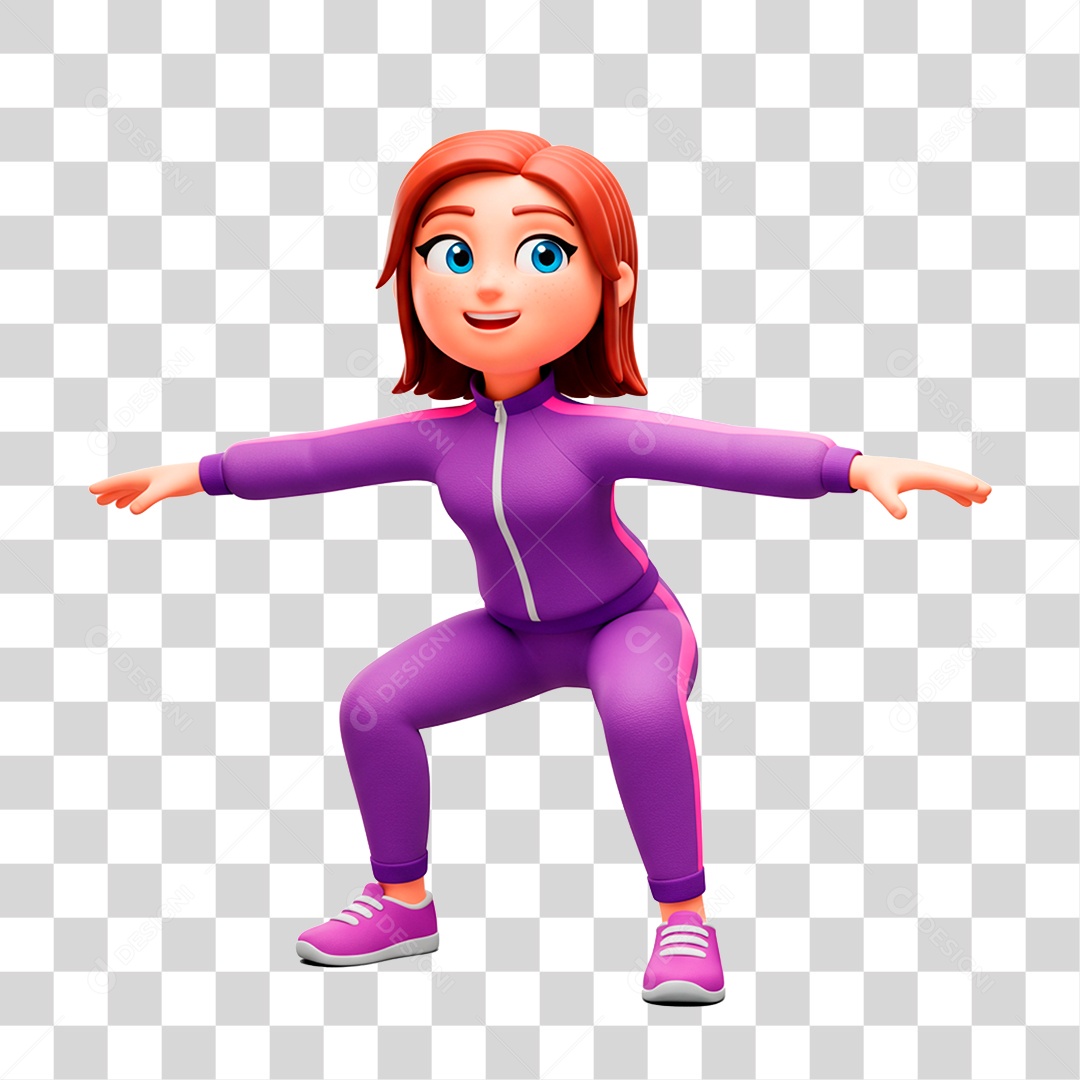 Mulher Treinando PNG Transparente