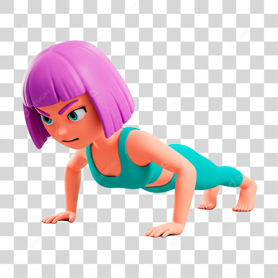 Mulher Treinando PNG Transparente