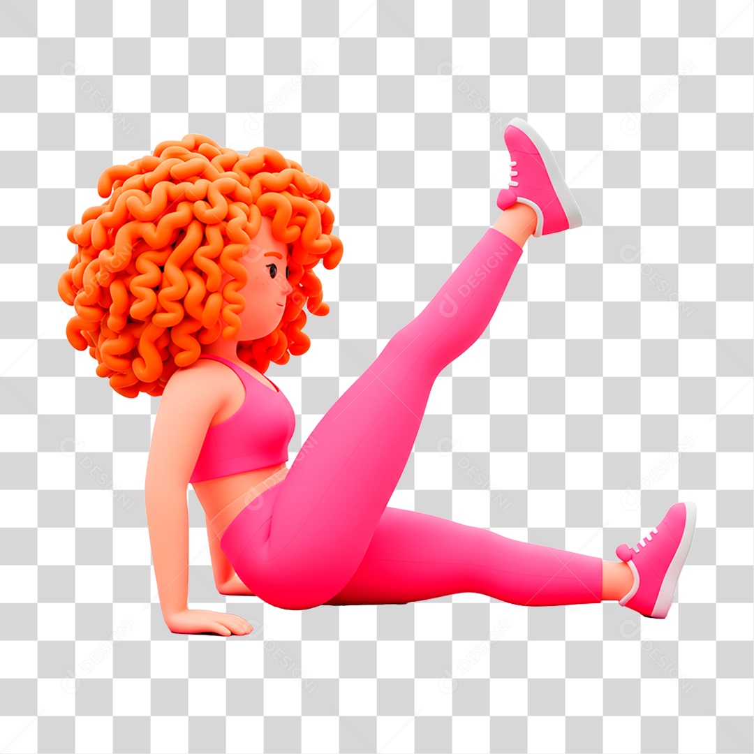 Mulher Treinando PNG Transparente