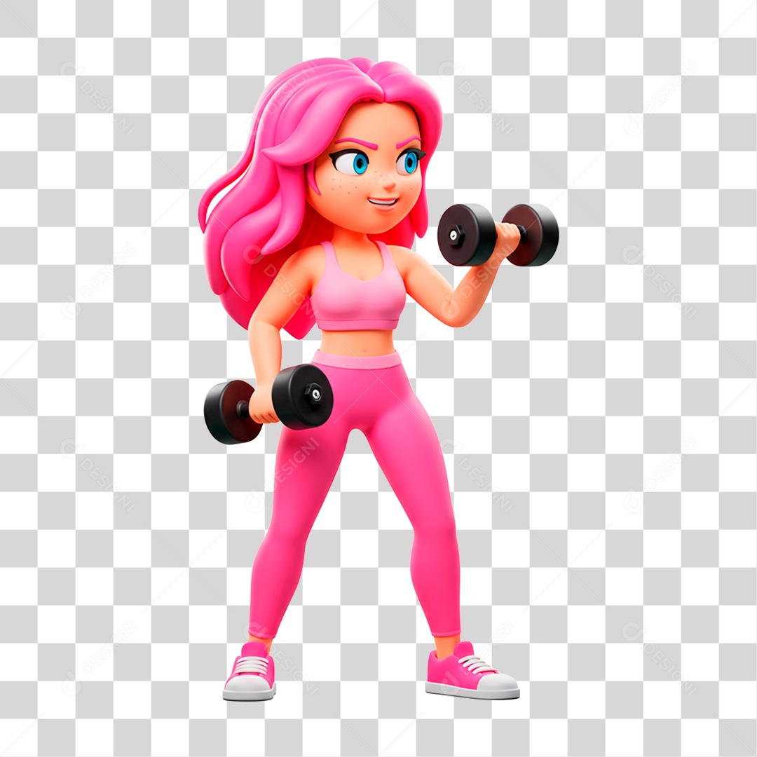 Mulher Treinando PNG Transparente