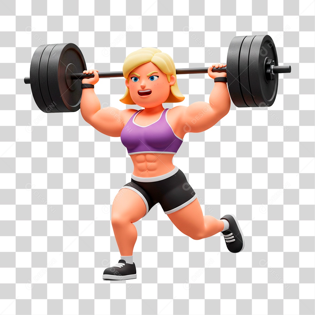 Mulher Treinando PNG Transparente