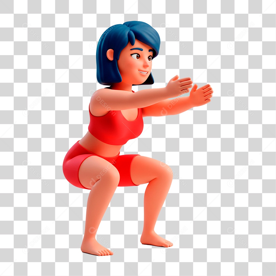 Mulher Treinando PNG Transparente