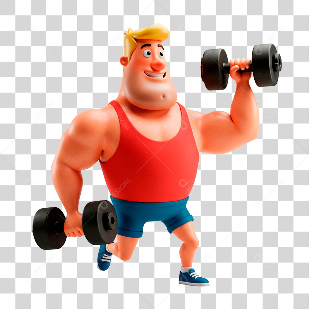 Homem Treinando PNG Transparente