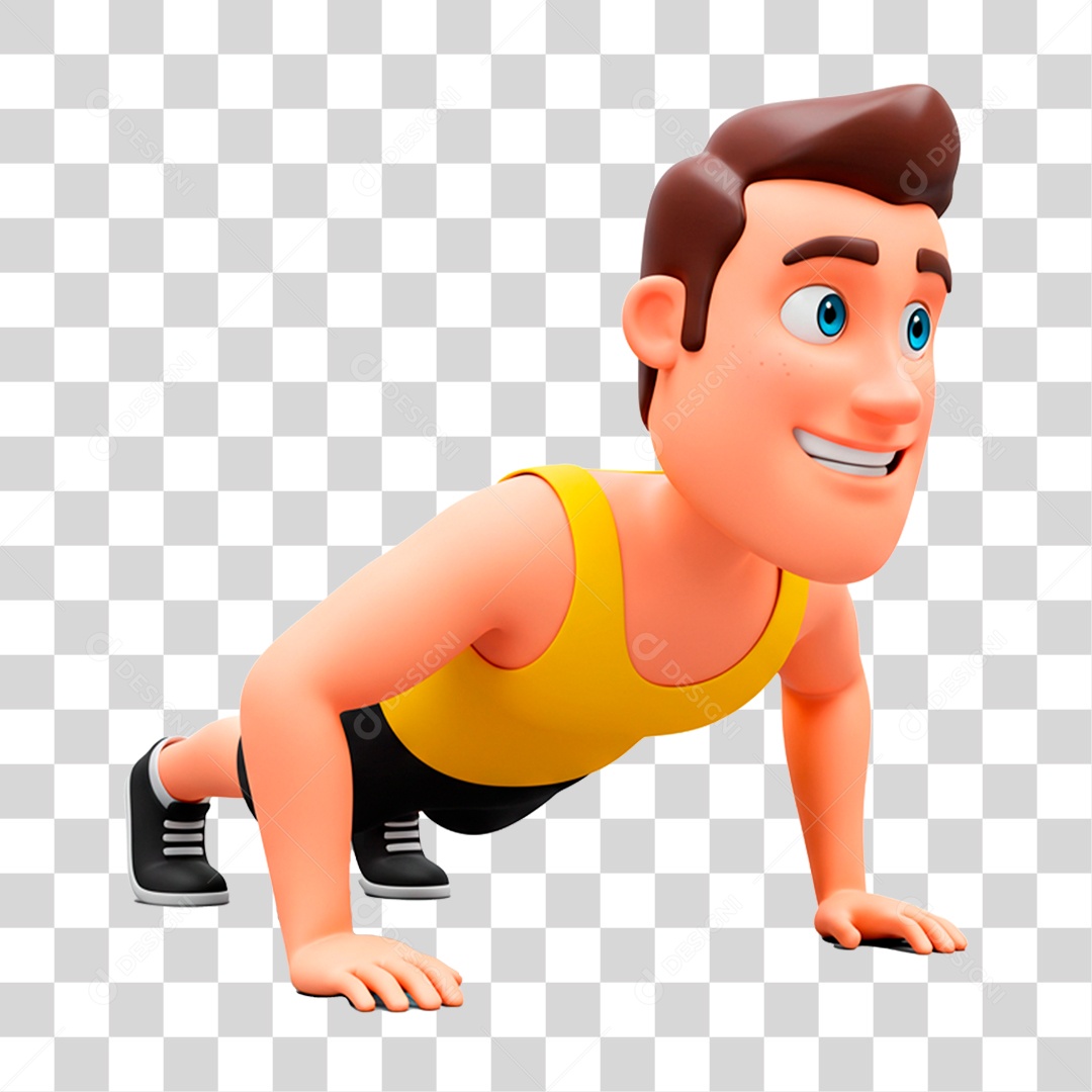 Homem Treinando PNG Transparente