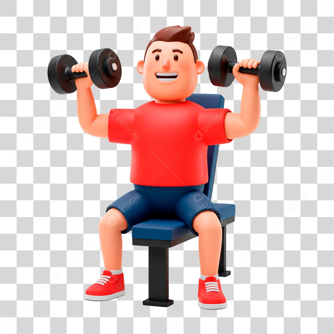 Homem Treinando PNG Transparente