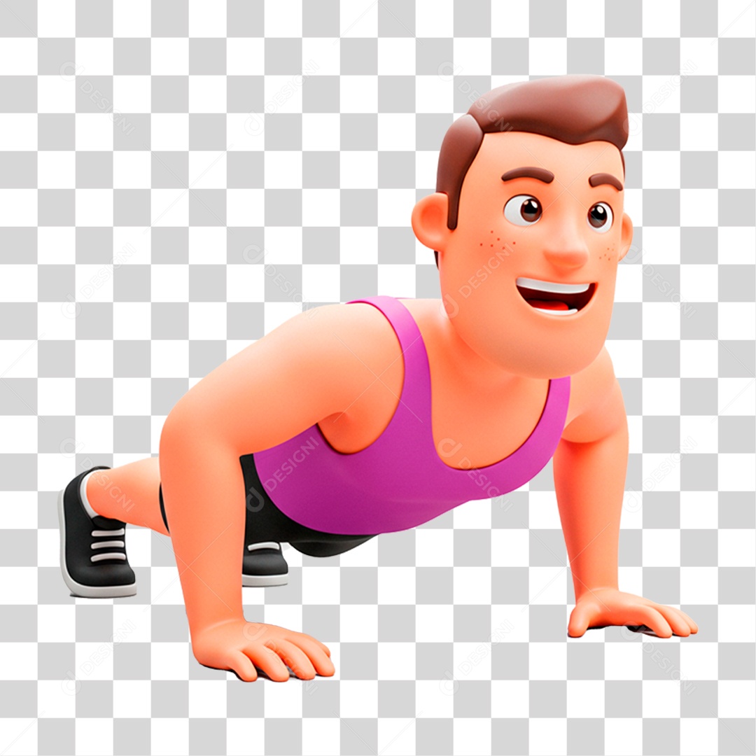 Homem Treinando PNG Transparente