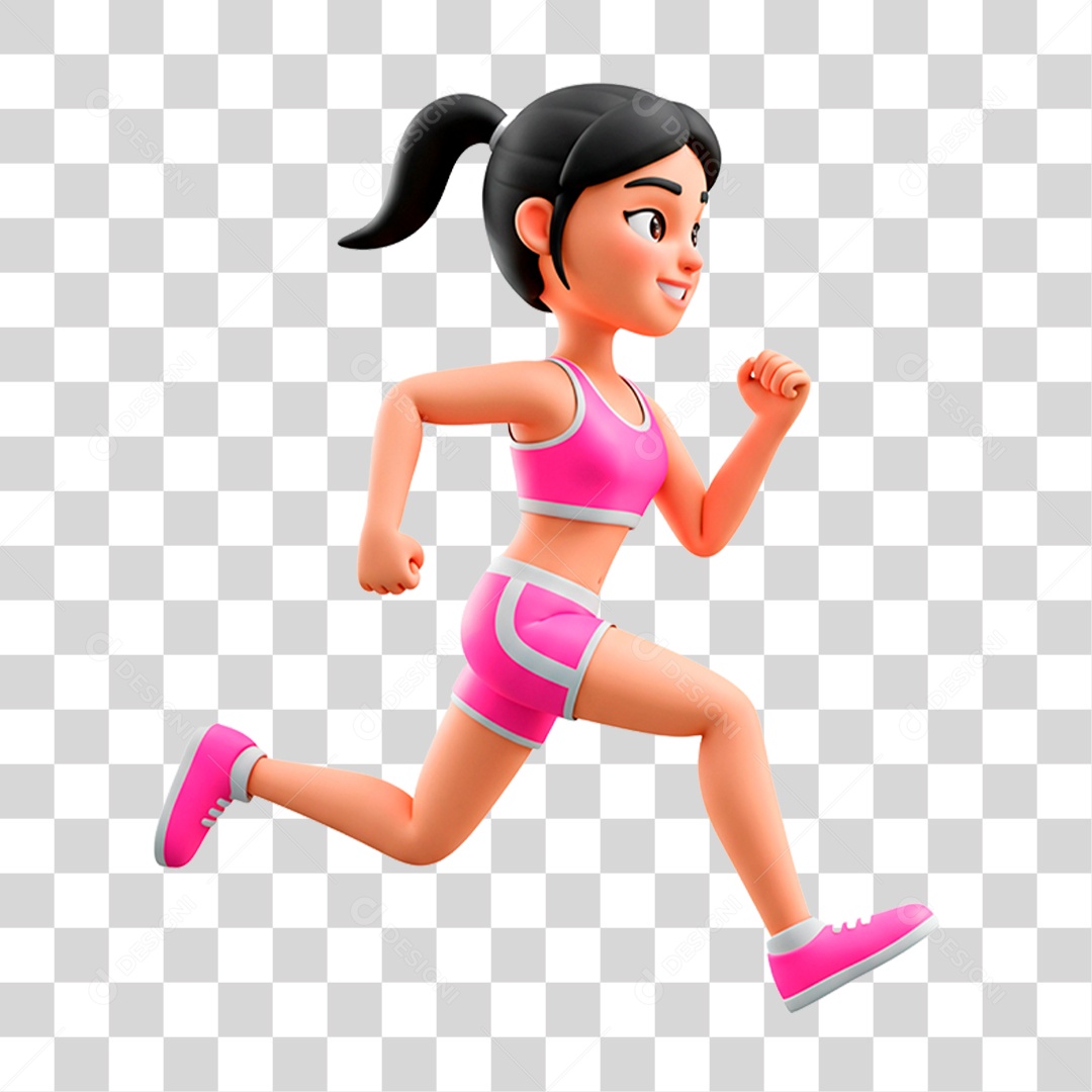 Mulher Correndo PNG Transparente