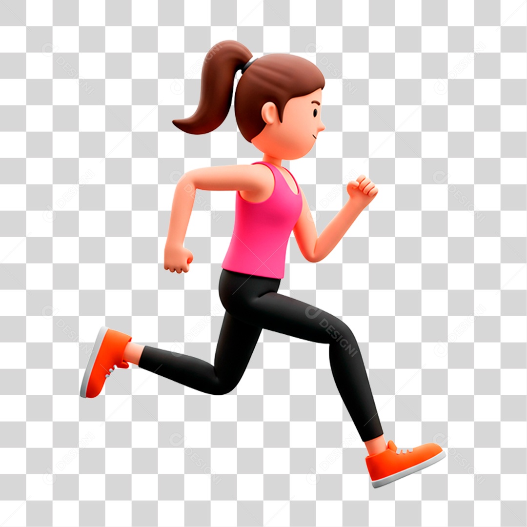 Mulher Correndo PNG Transparente