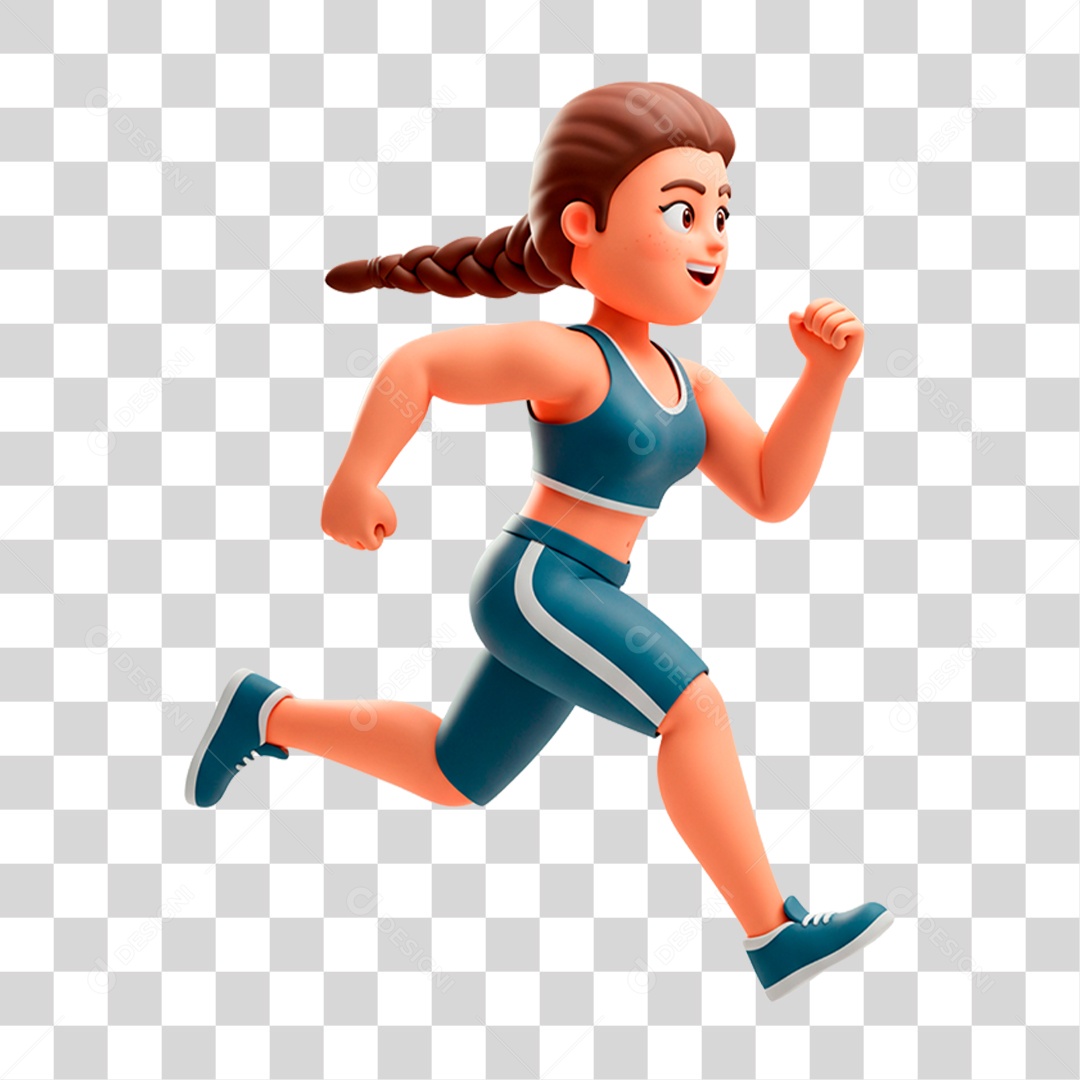 Mulher Correndo PNG Transparente