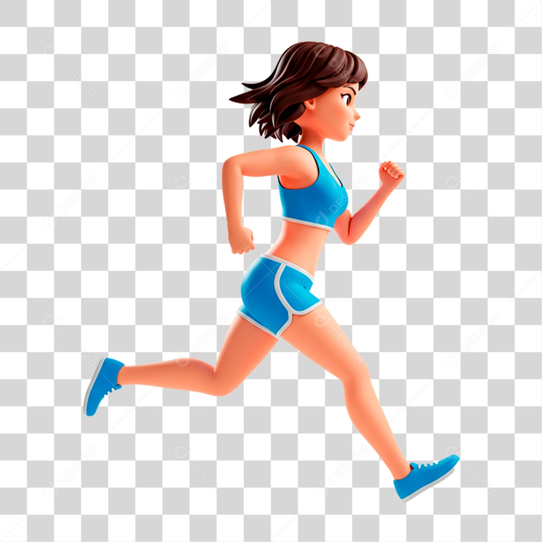 Mulher Correndo PNG Transparente
