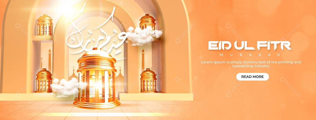 Social Media Banner Eid Ul Fitr PSD Editável