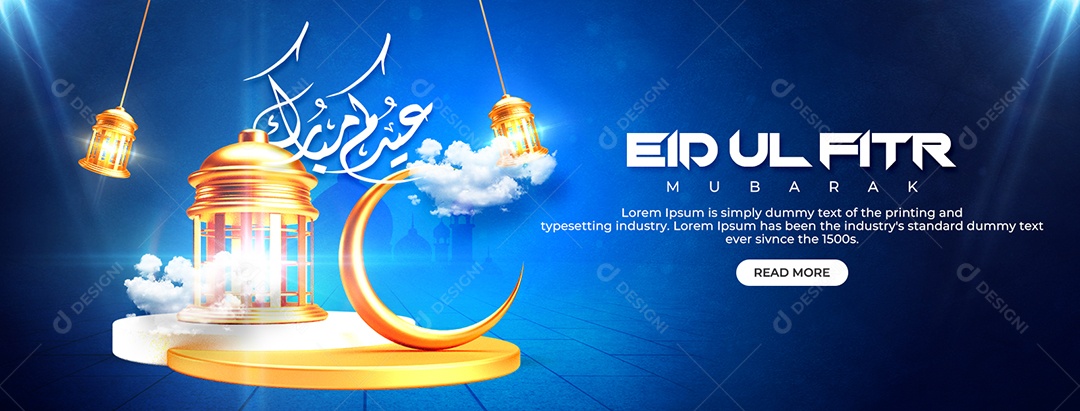 Social Media Banner Eid Ul Fitr PSD Editável