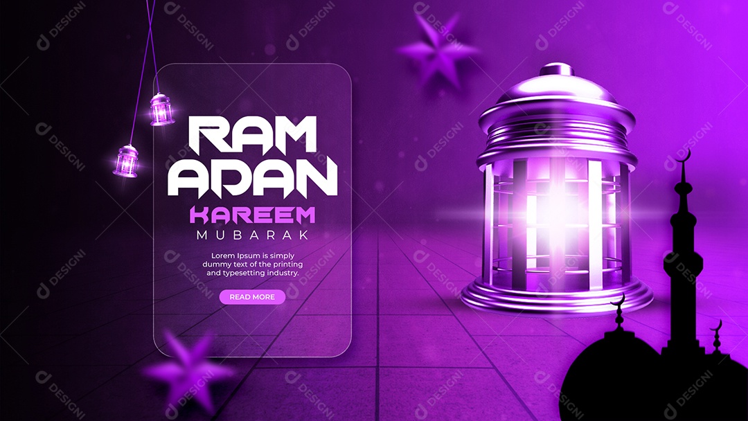Social Media Feed Ramadan Kareem Mubarak PSD Editável