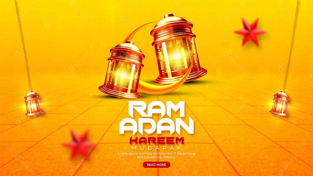 Social Media Feed Ramadan Kareem Mubarak PSD Editável