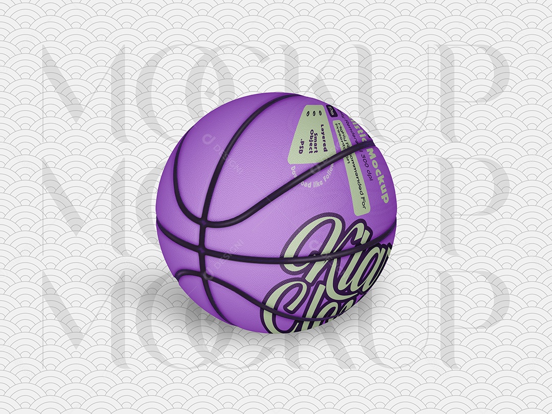Bola De Basquete Mockup PSD Editável