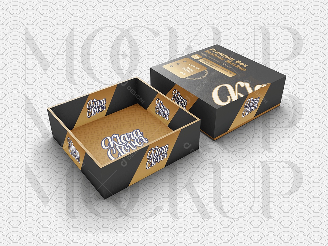 Mockup Caixa Premium PSD Editável