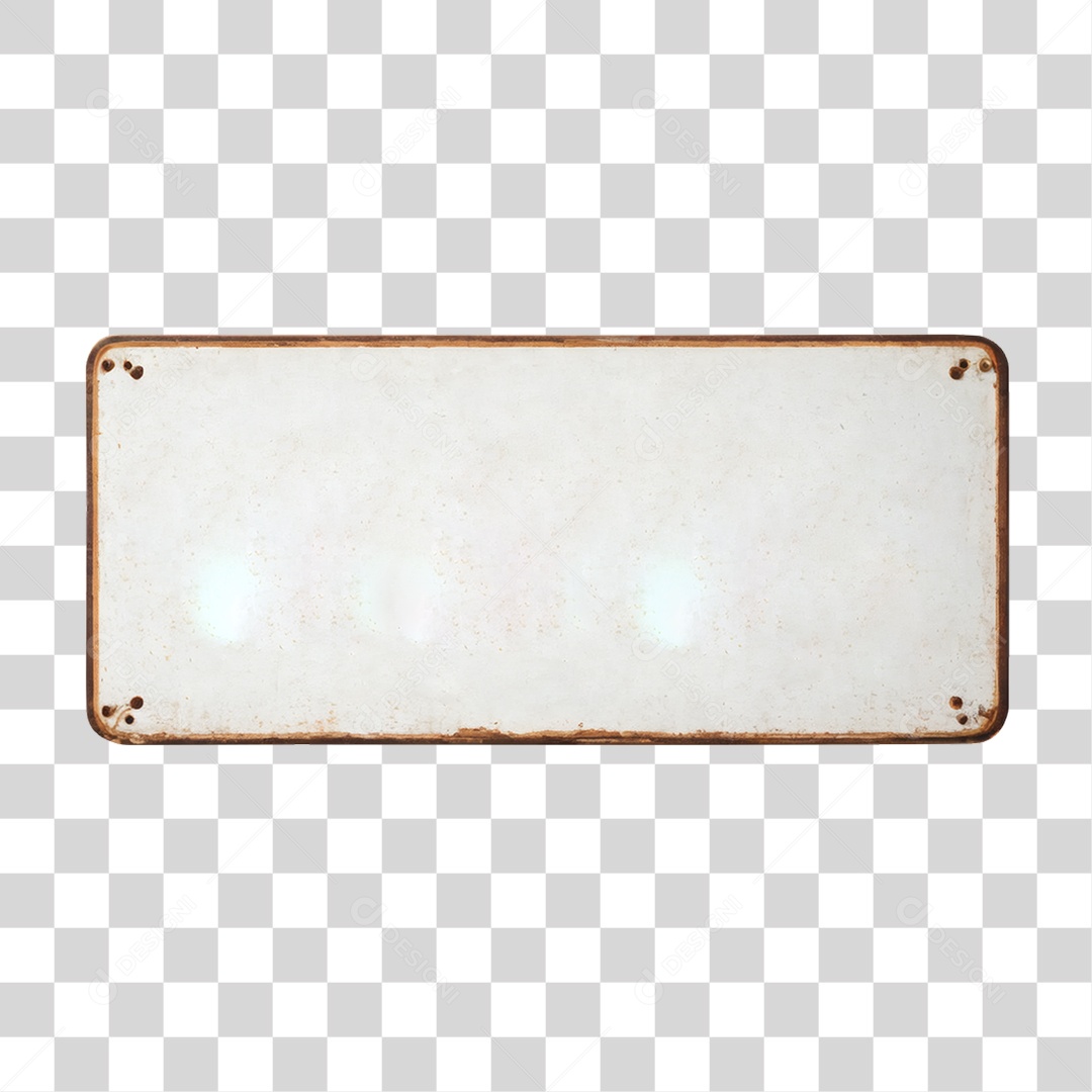 Placa de Metal PNG Transparente